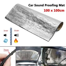 자동차 천장방음스펀지 흡음 차음재 7mm 30x50cm 140100100cm 자동차 후드 엔진 방화벽 히트 매트 데드너 방음 데드닝 소재 알루미늄, 100x100cm 7mm