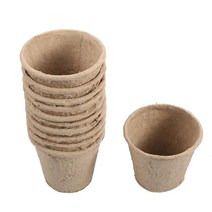 생분해성흙포장부직포 환경생분해수경화분 10 pcs 생분해성 종이 펄프 재배 컵 식물 묘목 보육 이탄 냄비 정원 도금 발아 냄비