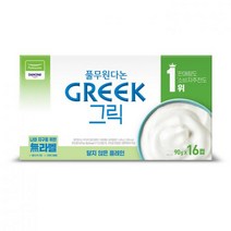 풀무원 다논 그릭요거트 달지않은 플레인 90gx16