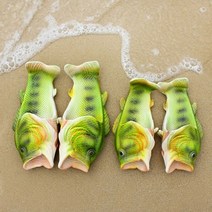 물고기 슬리퍼 여름 휴가 해변 물놀이 피서지 인싸템 3컬러 [Fish Slippers Funny Item for Summer Vacation Beach Pool 3 Colors]