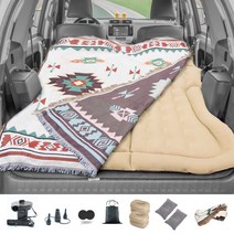 OMBRY 야외 차박캠핑 에어 매트 패드 하단 롱블럭 세트, 베이지