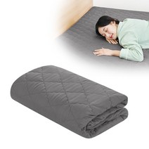 일상공감 뽀송착 침대커버, 차콜