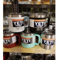 예티 램블러 스테인레스 스틸 텀블러 뚜껑세트 머그컵 14oz/415ml 22종택1, 씨폼민트