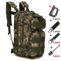 molle 전술 가방 군사 공격 배낭 군대 야외 위장 하이킹 캠핑 가방 방수 배낭 사냥 액세서리, 2-30l 가방 및 후크