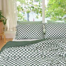 푸딩 사각체크 차렵이불