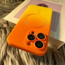 럭셔리 맥세이프 무선 충전 패턴 케이스 아이폰 호환 11 12 1314 프로 맥스, 주황색, For iPhone 13Pro Max