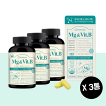 산화 마그네슘 450mg 비타민비군 고함량 마그네슘 영양제 3통