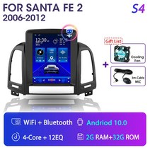 자동차 관련제품 Srnubi-안드로이드 11.0 자동차 라디오 현대 싼타페 2 2006-2012 용 멀티미디어 비디오 2, 04 S4-MIC-Fan