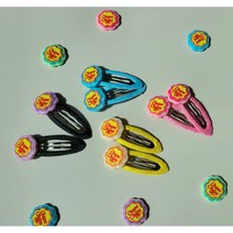 [한박자네] [4color] 5cm 캔디 똑딱핀 제작 핸드메이드 수제 커스텀 맞춤 머리핀 헤어핀 포인트 옆머리