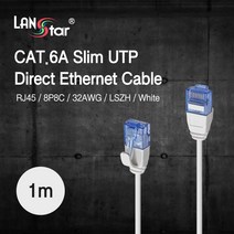 랜스타 Cat.6A UTP 슬림 LAN 랜 케이블 1m LS-6AUTP