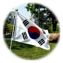 [플래그코리아] 바람에 엉퀴지 않는 회전깃대 태극기 (슬리브형), 상세 설명 참조, 상세 설명 참조