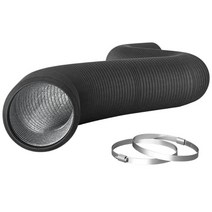 유연한 건조기 환기 호스 10 16 피트 비 절연 PVC 덕트 튼튼한 4 층, 02 Red