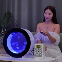 고양이수족관 해파리어항 해수어 LED 인테리어 물멍, 8리터원형(해월3개세트)