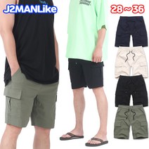 쿨한 여름 마약 스판 카고 반바지 남자 바지 밴딩 5부 작업복 팬츠