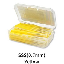 치면착색제 교정용왁스 치과용 고리 유아 아기치실 2030pcs 치간 브러시 구강 위생 치아 사이 청소 구강 관리 치실 브러쉬 치과 부드러운 플라스틱 치열 교정, 30개 0.7mm