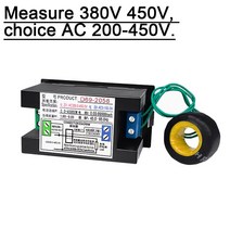 디지털전압계 6IN1 AC 모니터 110V 220V 380V 100A 디지털 전압 전류 역률 활성 KWH 전기 에너지 주파수 측, 02 AC 200-450V 0-100A