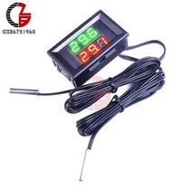 공기측정기 공기질측정기 온습도계 tpm-10 lcd 디지털 온도계 습도계 온도 습도 센서 미터 car incubator acquarium weather station 2m, 검은색