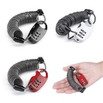 자전거 번호키 1+1 분실방지 다용도 자물쇠, [ 레드+블랙 ]