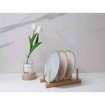 원목접시꽂이 우드접시정리대 그릇접시대 2size, 접시꽂이 소(4칸)