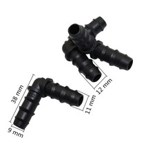 선홈통 PVC 알루미늄 8mm 바브 팔꿈치 커넥터 온실 물방울 관개 시스템 파이프 피팅 정원 액세서리 농업 호, 한개옵션0