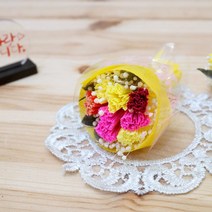 미니미소 미니 카네이션 꽃다발 미니어처 (색상랜덤)