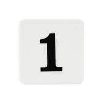 ARTSIGN 번호판 아크릴 사각 흰색 0413 1개입