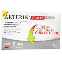 FORT PLUS Red yeast rice CoQ10 프랑스 포르테 플러스 레드 라이스 이스트 붉은쌀 효모 코엔자임 60정 2팩, 2개