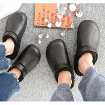 EVA 방한 털슬리퍼 사무실 실내화 남여공용 남자 여자 병원 의사 간호사 식당 방수 방한 주방화 기모 끈