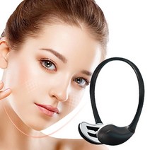 Cooela 아이스 온열 얼굴 마사지 기구 + 전신 마사지 스페이서 주름 리프팅 안면 다이어트 턱교정, 블랙