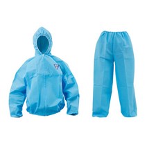 크린가드 A10 투피스 제전복 자켓 하의 하늘색, 4305210_A10보호복 바지 하늘색 대형