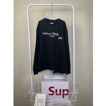 맨투맨 남성 여성 집업 Maison-Margiela 풀오버 맨투맨 후드티 남성용 여성용 22ss MM6 해체 글꼴 프린트
