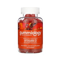 Gummiology 구미로지 성인용 비타민 D3 콜레칼시페롤 복숭아 및 사워 체리 맛 베지 구미젤리 100개