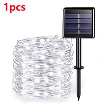 야외 태양광 LED 구리 와이어 요정 빛 5M10M20M3040M 정원 축제 화환 크리스마스 장식, 18.white 1PCS - 30M 300LED