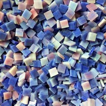 유리공예 모자이크 200g/7.05oz 1cm 정사각형 모듬 컬러 혼합 마리아 유리 거울 타일 아트 공예 재료 DIY 운모 장식, [08] pink blue purple
