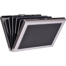 신용 카드 리더기 휴대용 모바일 포스 단말기 신용 카드 홀더 스테인리스 스틸 케이스 금속 ID RFID 지갑, 03 블랙 02