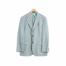 닥스 하늘색 체크 실크혼방 투버튼자켓 남자 6848