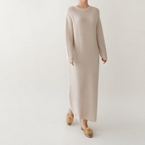 루시 홀가먼트 캐시미어 울 니트 맥시 롱 원피스