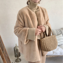 여성 인조 퍼 코트