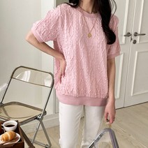 수키 라운드넥 물결블라우스 1114810