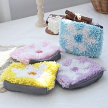 스킬자수 DIY 파우치만들기 플라워 4color 퍼플, 1개
