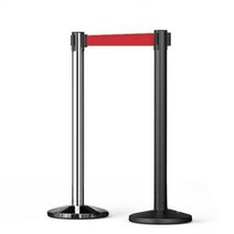 가이드라인 바리케이트 벨트차단봉 차단봉 차단벨트 더블벨트 전시장 공연장, 매트블랙2m