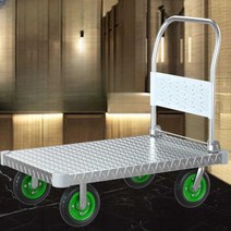 강판 카트 접이식 짐 운반 무소음 핸드카트 트레일러, 상세 페이지 참고, 88X58cm/스틸바디/충격흡수8인치바퀴