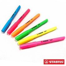 스타빌로 플래쉬 형광펜 슬림형광펜 수성잉크 2mm, 31/블루