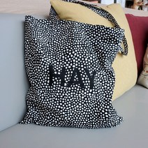 헤이 에코백 HAY hay cotton bag 쇼퍼백 black dot strip 2종