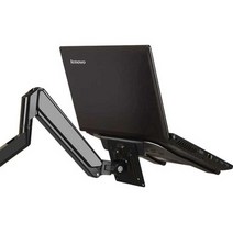 벽걸이 노트북 홀더 거치대 받침대 벽면 선반 회전, 노트북 홀더 블랙