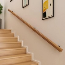 원목 핸드레일 벽부형 안전 난간대 계단 손잡이 병원, 30CM 고정점2개