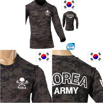 군인여름용품 군대용품 백골 로카티 쿨론 ROKA 긴팔 티셔츠 블랙 디지털