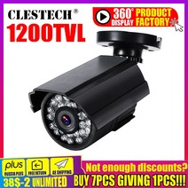 CCTV 1200TVL HD 미니 Cctv 카메라 야외 방수 IP66 IR 나이트 비전 컬러 아날로그 모니터링 보안 브래킷, 01 800TVL_01 PAL_02 3.6mm