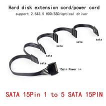 h1111z molex 4pin ide 1 5 sata 15pin 하드 드라이브 전원 공급 장치 분배기 케이블 코드 diy pc 서버용 4핀 15핀 전원 60cm