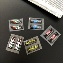 Motorcycle Reflective Exhaust Pipe 3D Stickers For Yoshimura SC TERMIGNONI Arrow AR Emblem Decals Ra, [05] 2 pcs